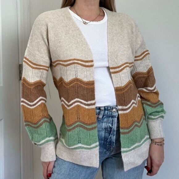 Striped Multicolor Women's cardigan Sweater size s - Picture 8 of 8